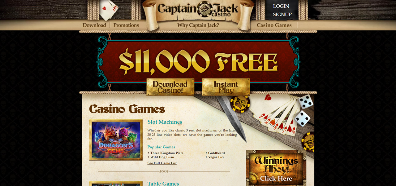 captain jack slots