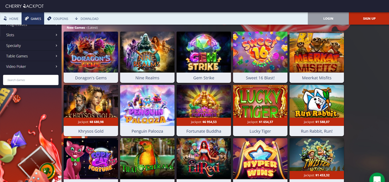 cherry jackpot casino review