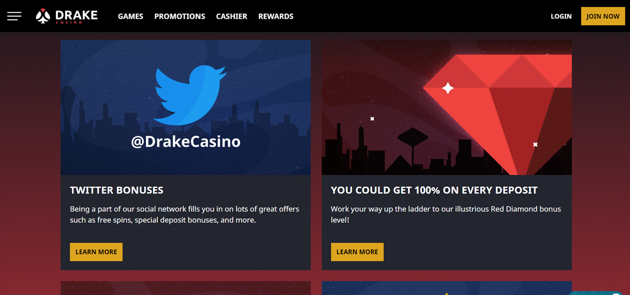 drake casino no deposit bonus codes