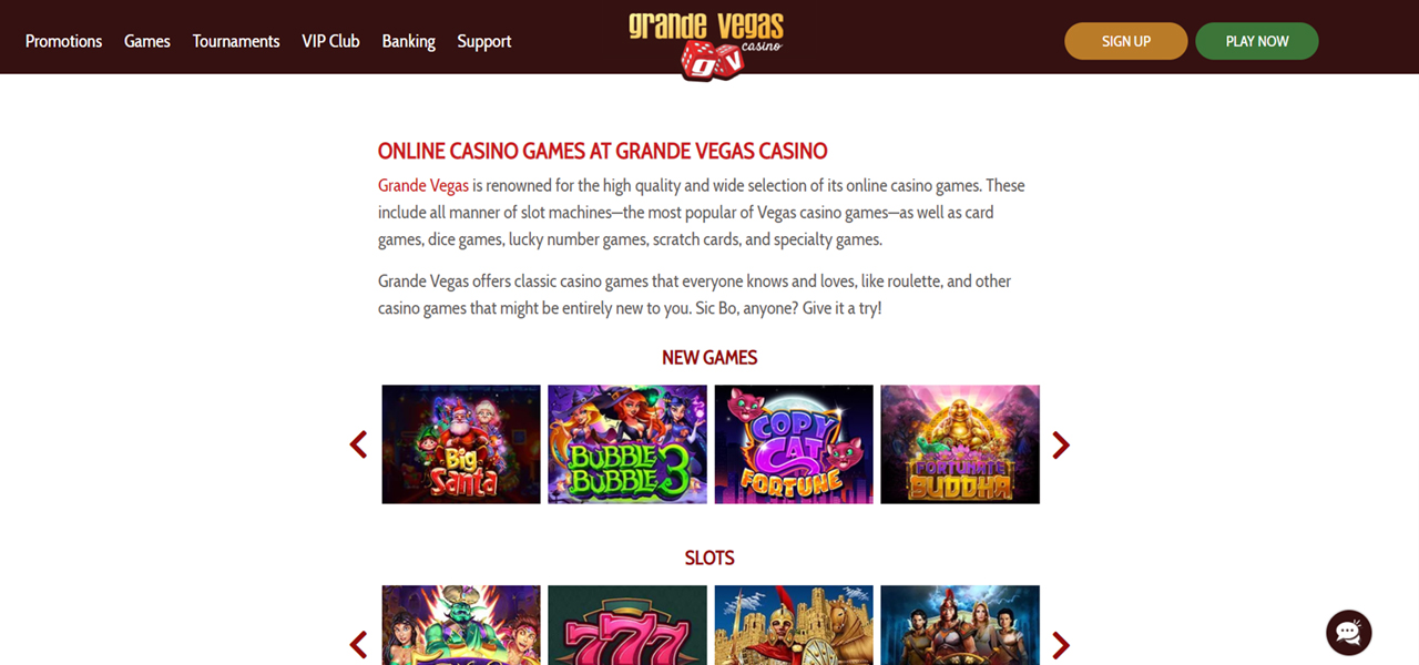 grande vegas slots