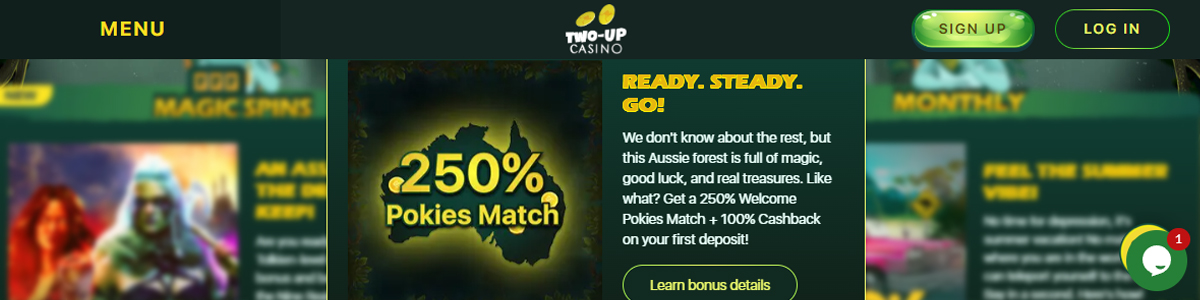 two up casino no deposit bonus